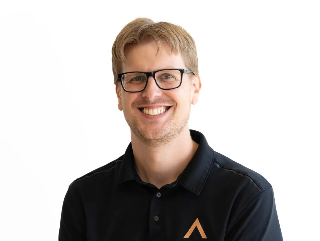 ALPHA IT technician working with a Vancouver Island client